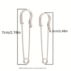 10pcs Metal Safety Pins 70mm 2.75 Inches Heavy Duty Blanket Pins