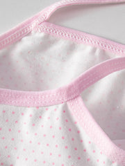 5pcs Girls Polka Dot Print Bras Soft Comfort Bralette Underwear