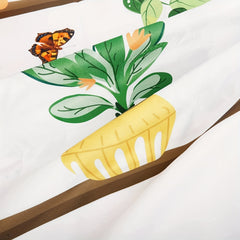 Succulent Plants Shower Curtain Cactus Potted Fabric Bathroom Curtains