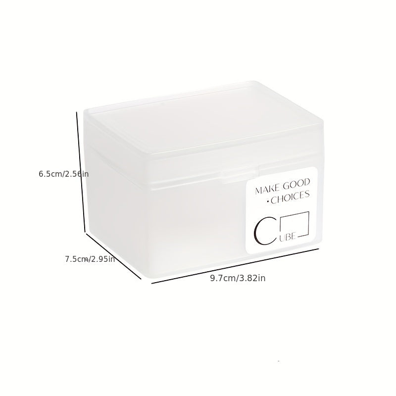 Transparent Desktop Storage Box with Lid for Student Dormitory