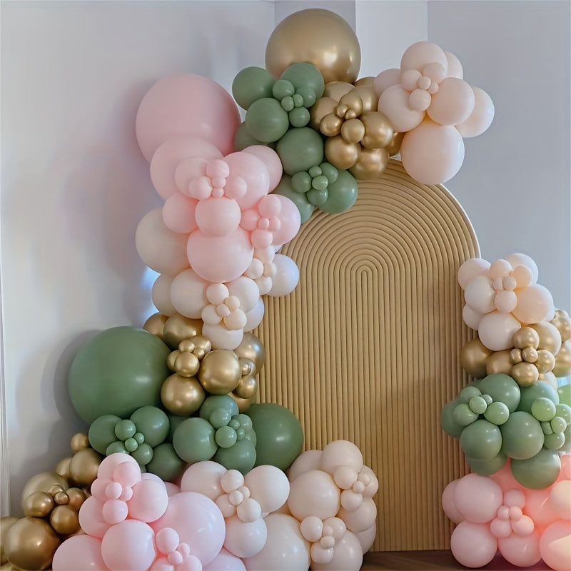 233pcs Double Cream Peach Arch Balloon Garland for Wedding Baby Shower Party
