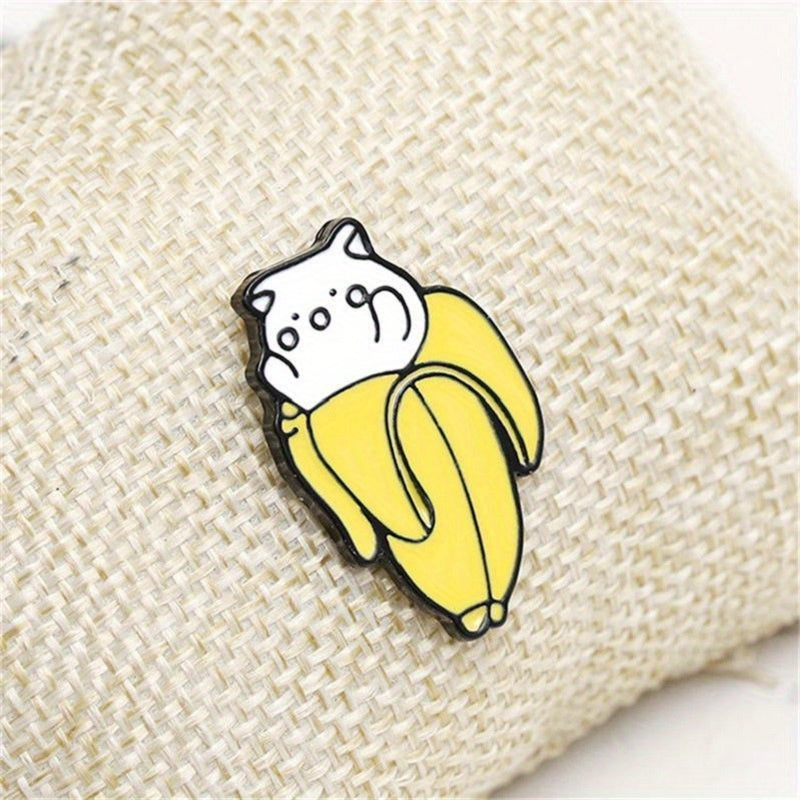 Cuddle Cat Banana Cat Brooch Pin DIY Clothing Bags Jackets Hat Decor