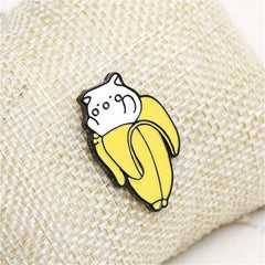 Cuddle Cat Banana Cat Brooch Pin DIY Clothing Bags Jackets Hat Decor