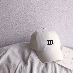 Kids Letter M Embroidery Baseball Cap Sun Protection Sunshade Hat