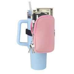 Water Bottle Pouch for 40oz Tumbler, Phone Pocket, Arm Band, Coin Holder