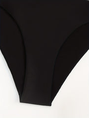 High Stretch Bikini Bottom with Cut Out High Cut Beachwear