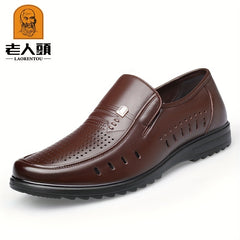 LAORENTOU Men's Hollow Out Loafer Shoes Lightweight Non Slip Driving Shoes