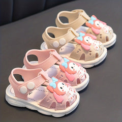 JIAGEYA Baby Girls Cartoon Sandals Outdoor Summer Crib Shoes