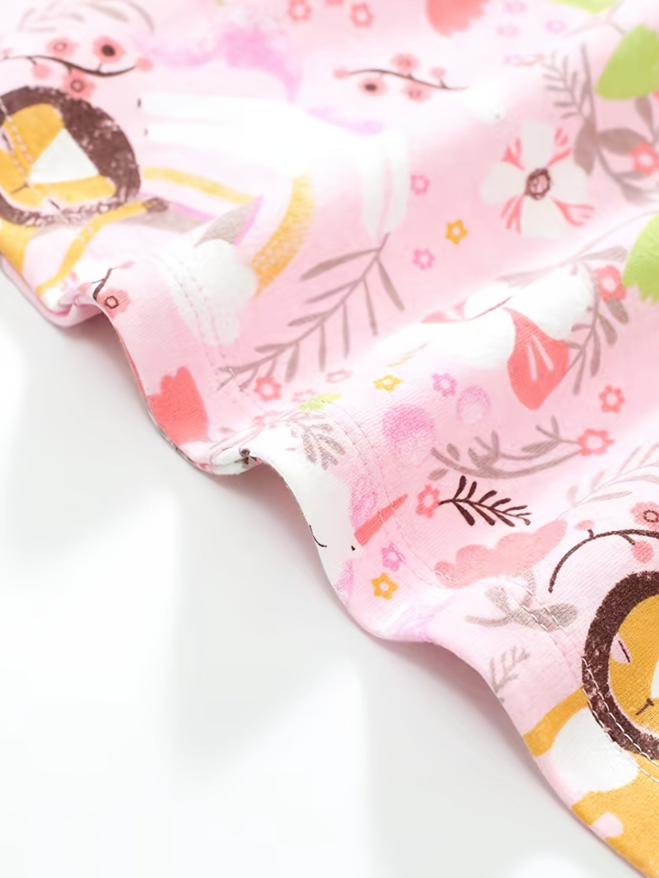 Girls Sweet Animal Graphic Long Sleeve Princess Dress