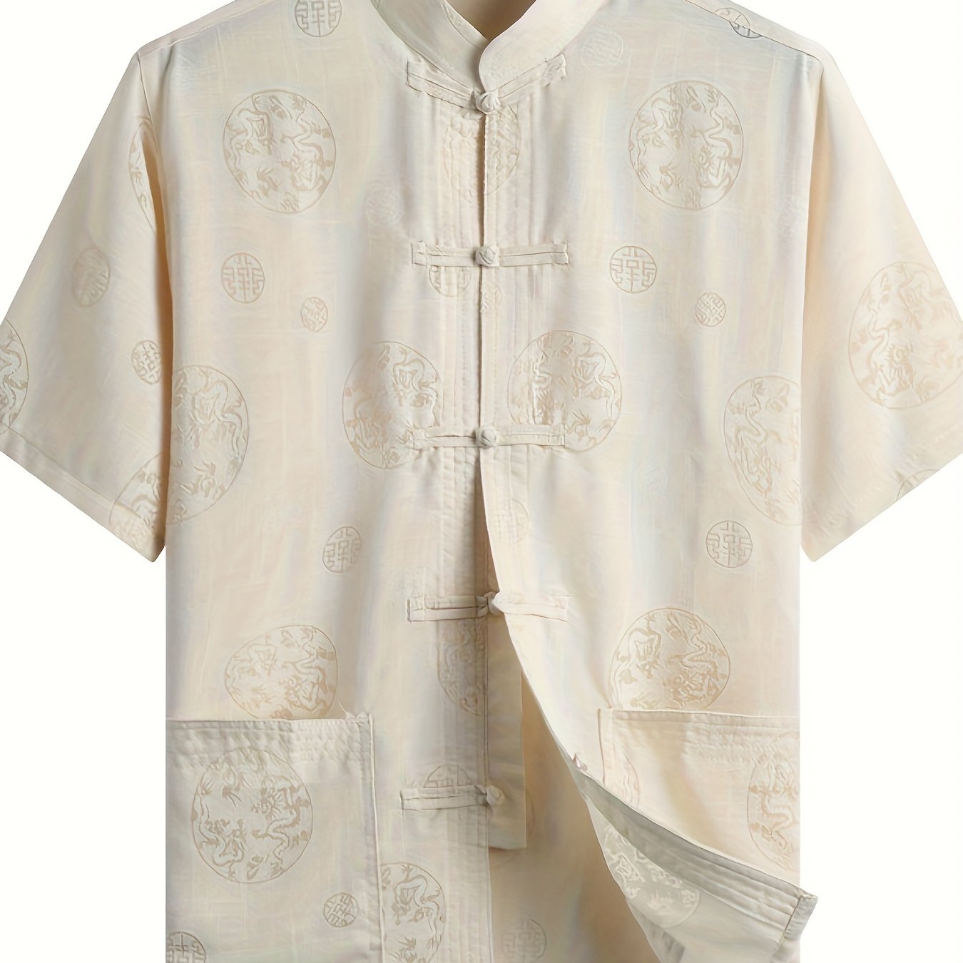 Men's Summer Short Sleeved Shirt Chinese Style Suit