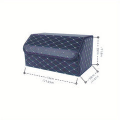 1pc Car Trunk Storage Box PU Leather Organizer Dustproof Lid Supplies