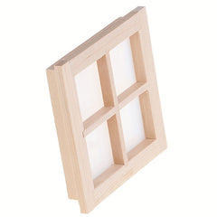1:12 Dollhouse Wooden 4 Pane Window DIY Accessories