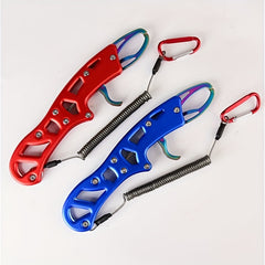 Stainless Steel Fishing Tools Kit Carabiner Spring Rope Fish Lip Gripper