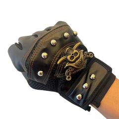 Half Finger Pirate Skull Outdoor Mountaineering Gloves