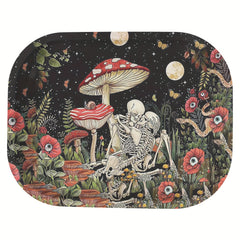 2pcs Creative Pattern Rolling Tray Metal Rolling Tray Wake Up Tray
