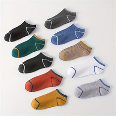 Colorblock Ankle Socks Soft Lightweight Low Cut Women's Stockin