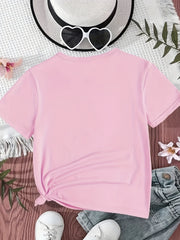 Pretty Dancing Girl Print Girls Creative T-shirt for Summer