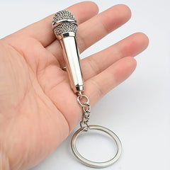 Microphone Keychain for Women - Car Key Holder and Bag Accessory