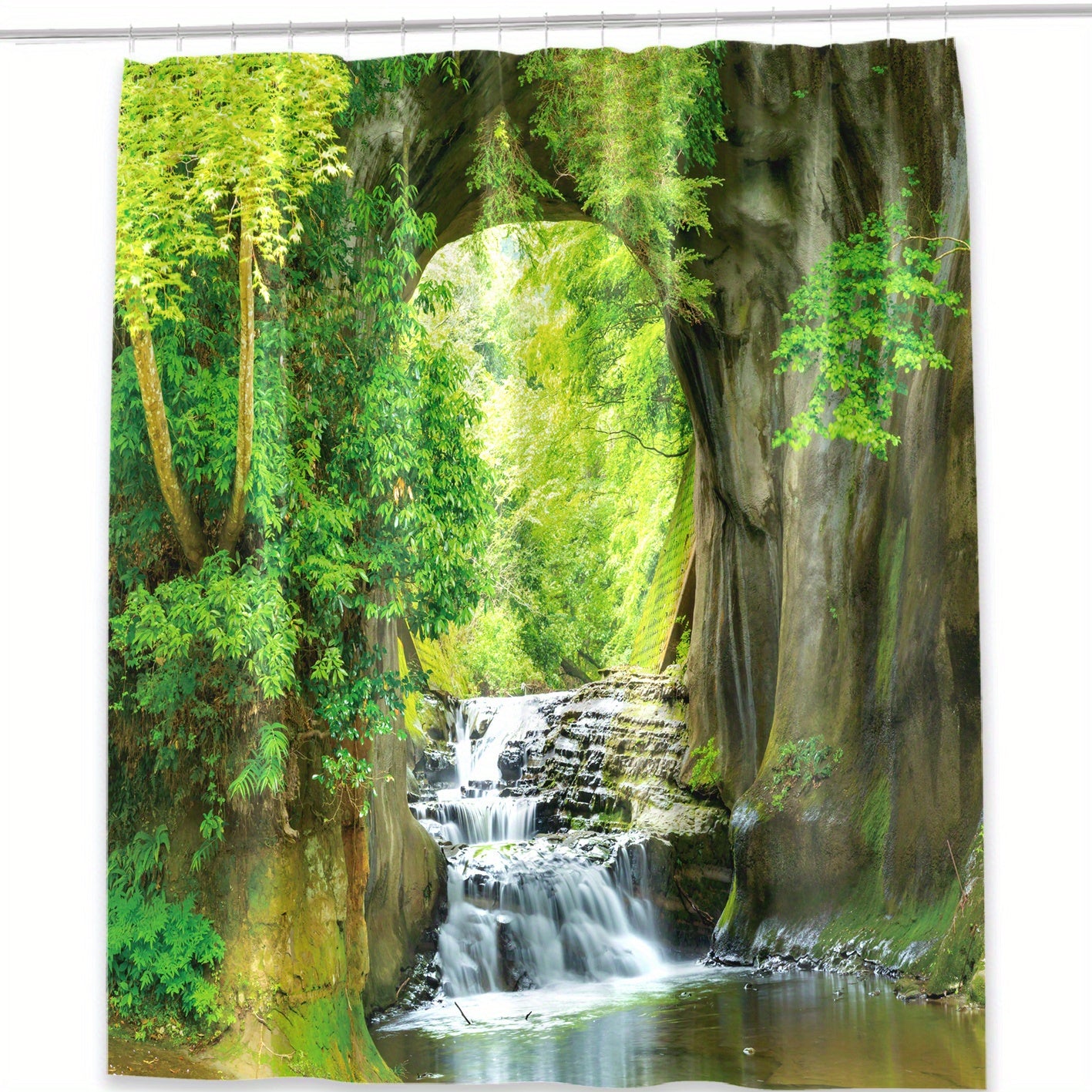 Stylish Forest Pattern Shower Curtain - Waterproof & Mildew Proof