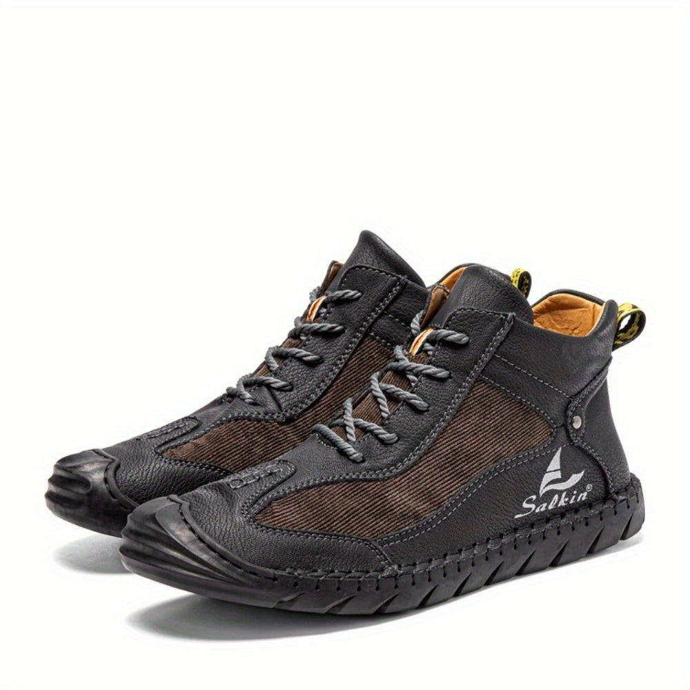 Men's High Top Chukka Boots Outdoor Non Slip Lace Up Boots