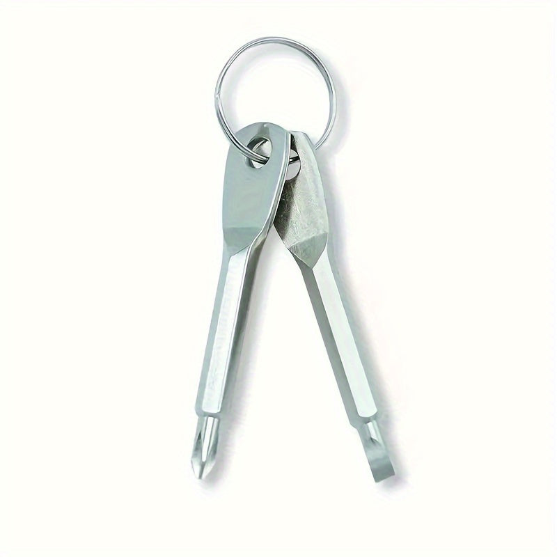 Stainless Steel Portable Screwdriver Key Chain Emergency Tool