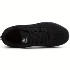 Women's Lightweight Gym Sneakers Breathable Lace up Running Shoes