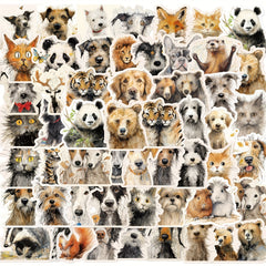 50pcs Cartoon Fried Animal Series Graffiti Stickers Waterproof DIY Sticker Pack