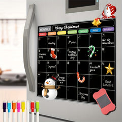 Large Magnetic Monthly Plan Fridge Sticker Soft Board Wet Erase