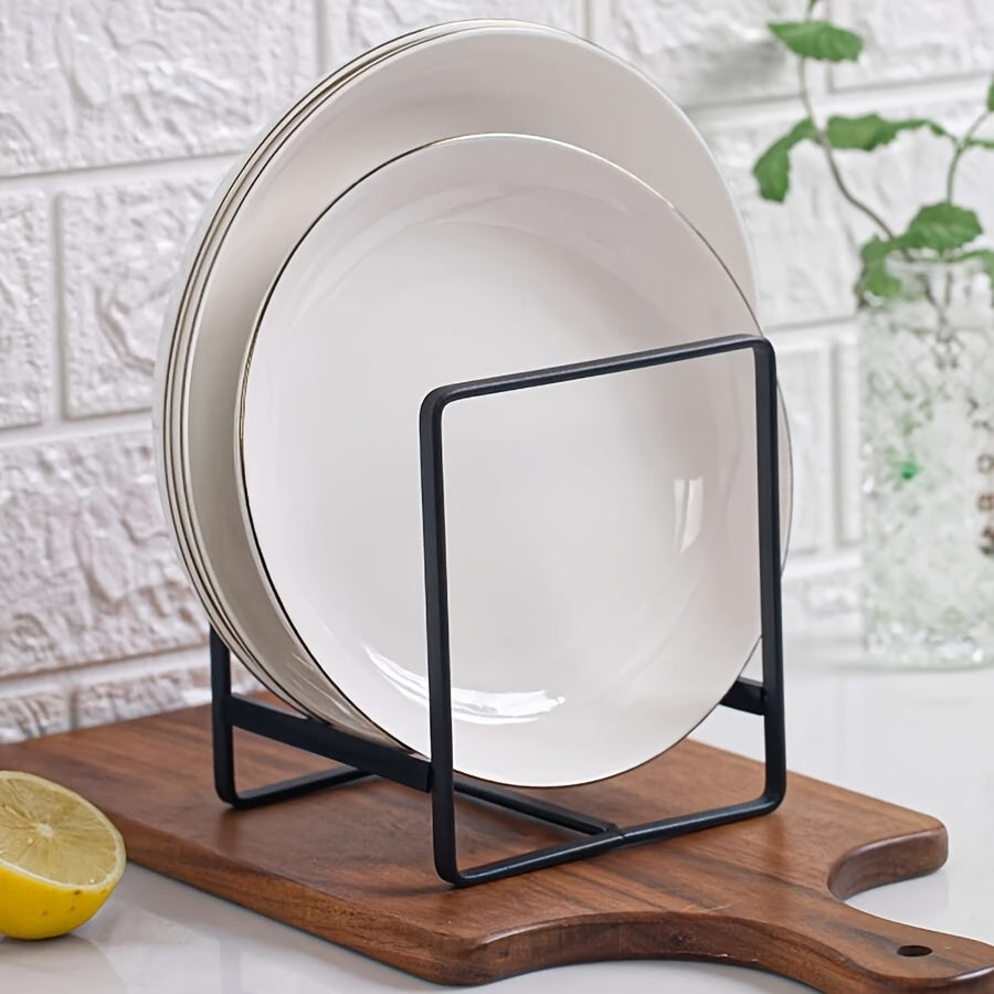 Home Plate Holder Vertical Cupboard Organizer Kitchen Counter Dish Organizer