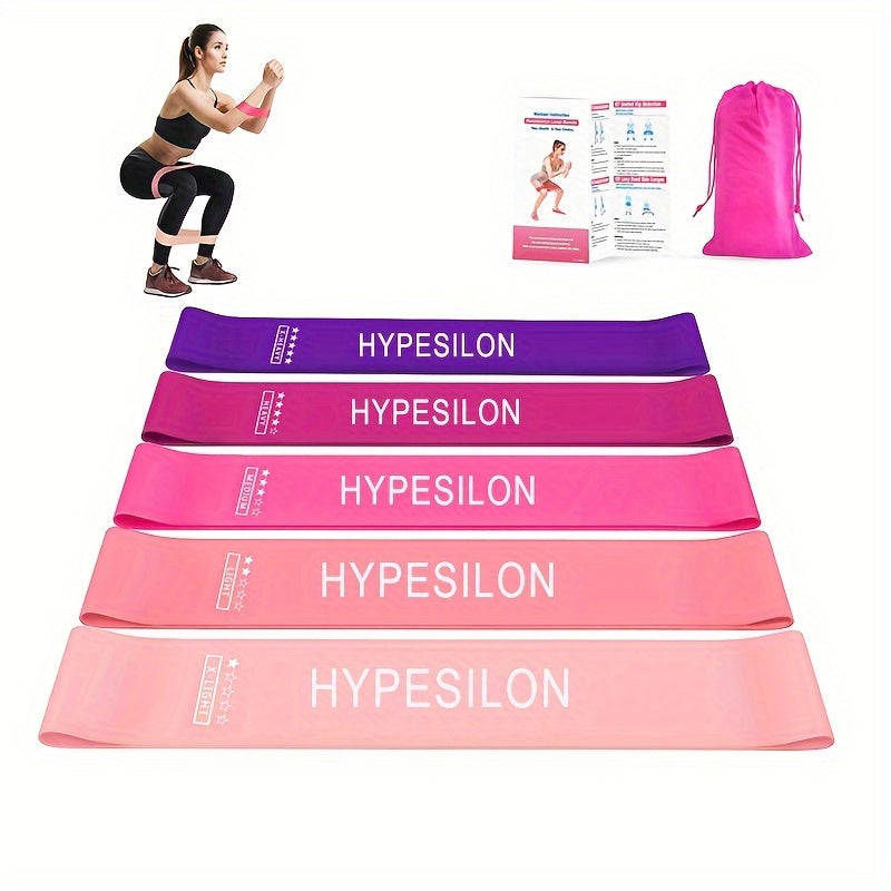 5pcs Yoga Resistance Bands Fitness Stretching Ropes Pilates Therapy Workout