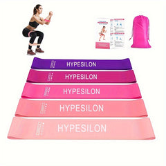 5pcs Yoga Resistance Bands Fitness Stretching Ropes Pilates Therapy Workout