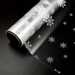 Christmas Cellophane Wrap Roll 86 36 Cm X 30 48 M Snowflake Pattern 3 Mil