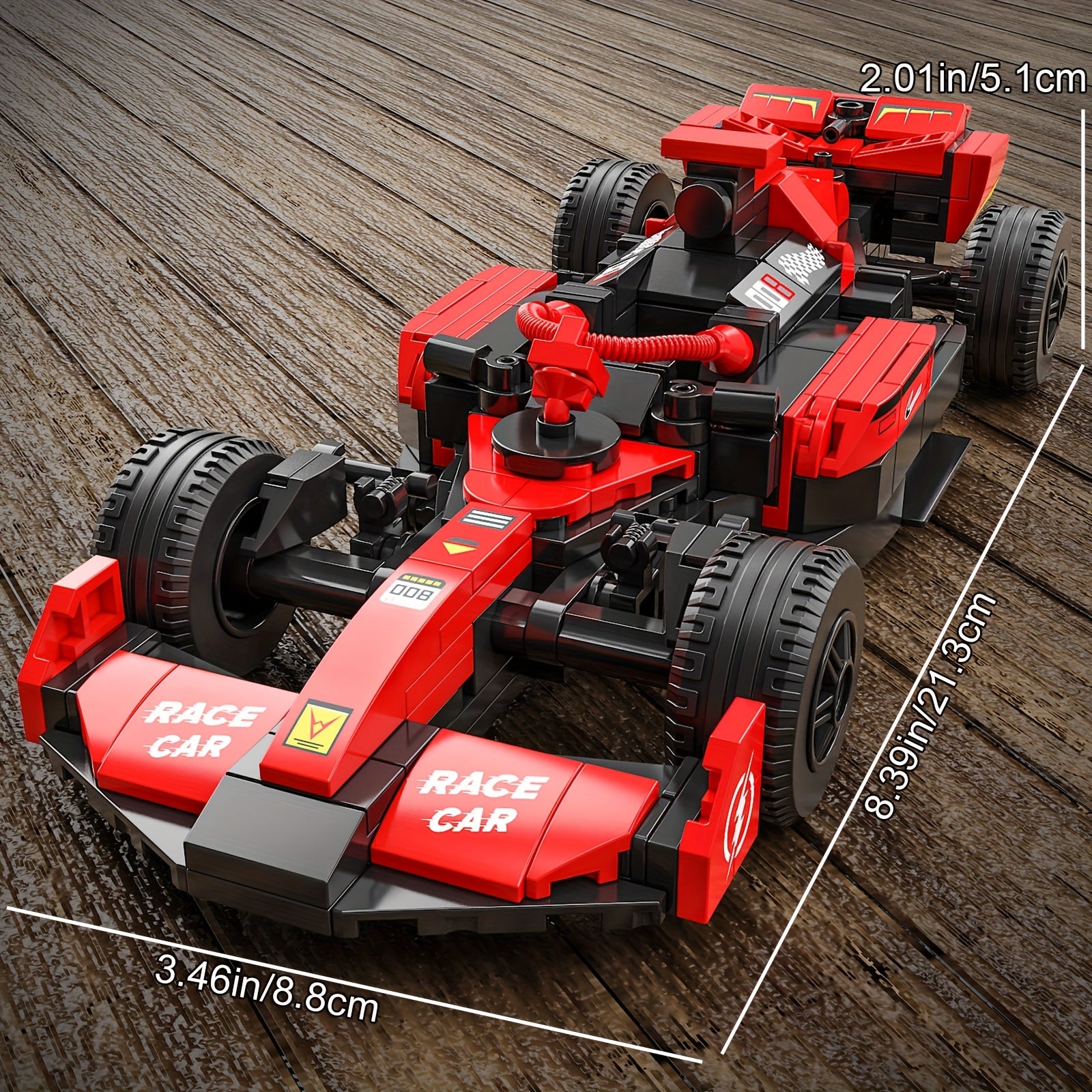 Race Car Building Blocks Toy Model Red Car Model Building Blocks Set