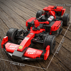Race Car Building Blocks Toy Model Red Car Model Building Blocks Set
