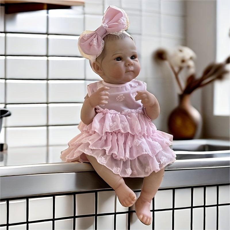 19in Reborn Doll Bettie Full Body Soft Vinyl Doll Painted Hair Dress