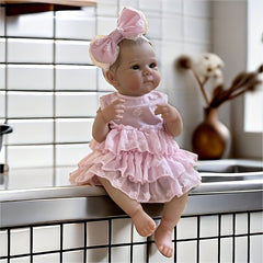 19in Reborn Doll Bettie Full Body Soft Vinyl Doll Painted Hair Dress