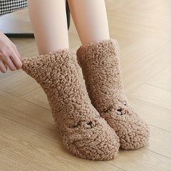 Cozy Fuzzy Socks Non Slip Women's Mid Tube Stockings