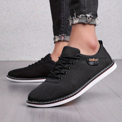 Men's Lace-up Canvas Sneakers Casual Walking Shoes