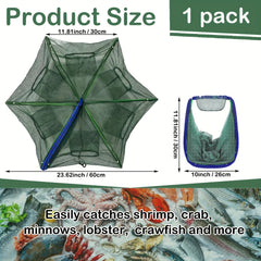 Foldable Fish Bait Trap for Minnows Crabs Crawfish Shrimp
