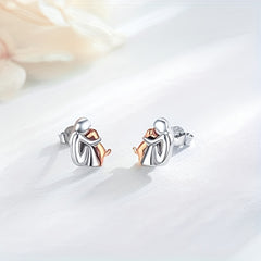Cartoon Girls Dog Stud Earrings for Birthday Party