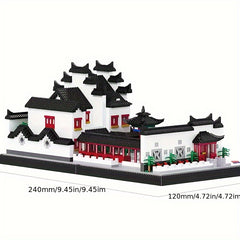 2600pc Suzhou Courtyard Building Block Set Holiday Gift