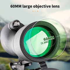 60mm Large Obj Lens Outdoor Monocular with Tripod - Christmas Gift