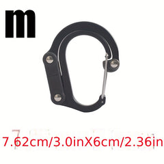 Portable D-Shaped Carabiner for Outdoor Activities