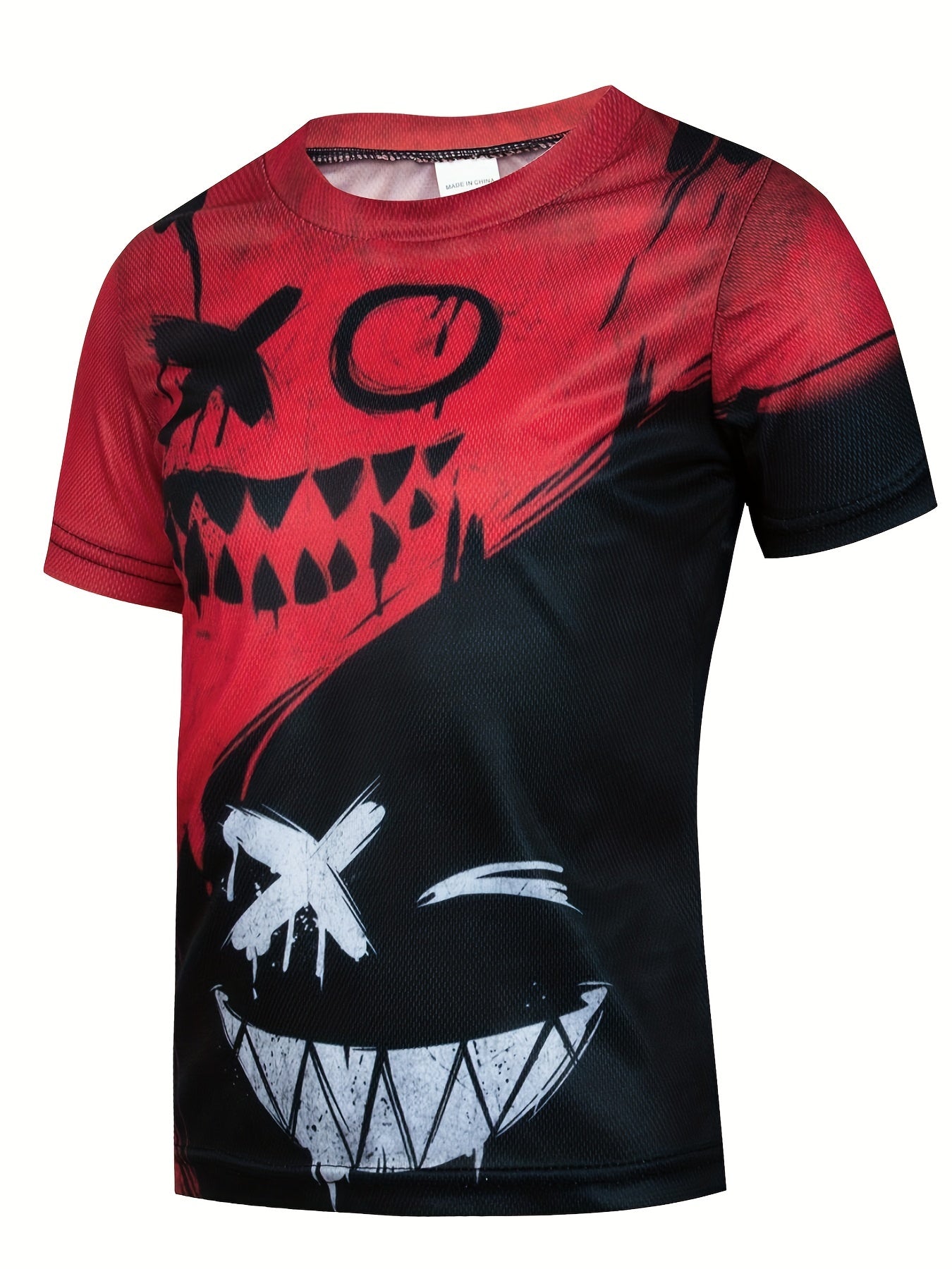Graffiti Smile Graphic T Shirt for Kids 3D Print Quick Dry & Stretch