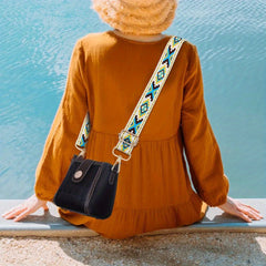 Vintage Geometric Pattern Bag Strap Replacement Wide Shoulder Bag Strap