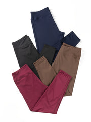 4 Pack Plus Size Sports Leggings Set High Waist Tummy Control Yoga Pants