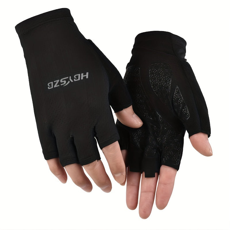 Breathable Fingerless Fitness Gloves for Non Slip Grip and Sun Protection