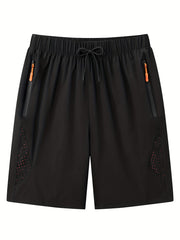 Quick Dry Drawstring Shorts with Zip Pockets Men s Casual Breathable Nylon Short