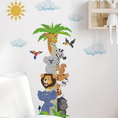 Cartoon Animal Waterproof Vinyl Sticker for Wall Decoration