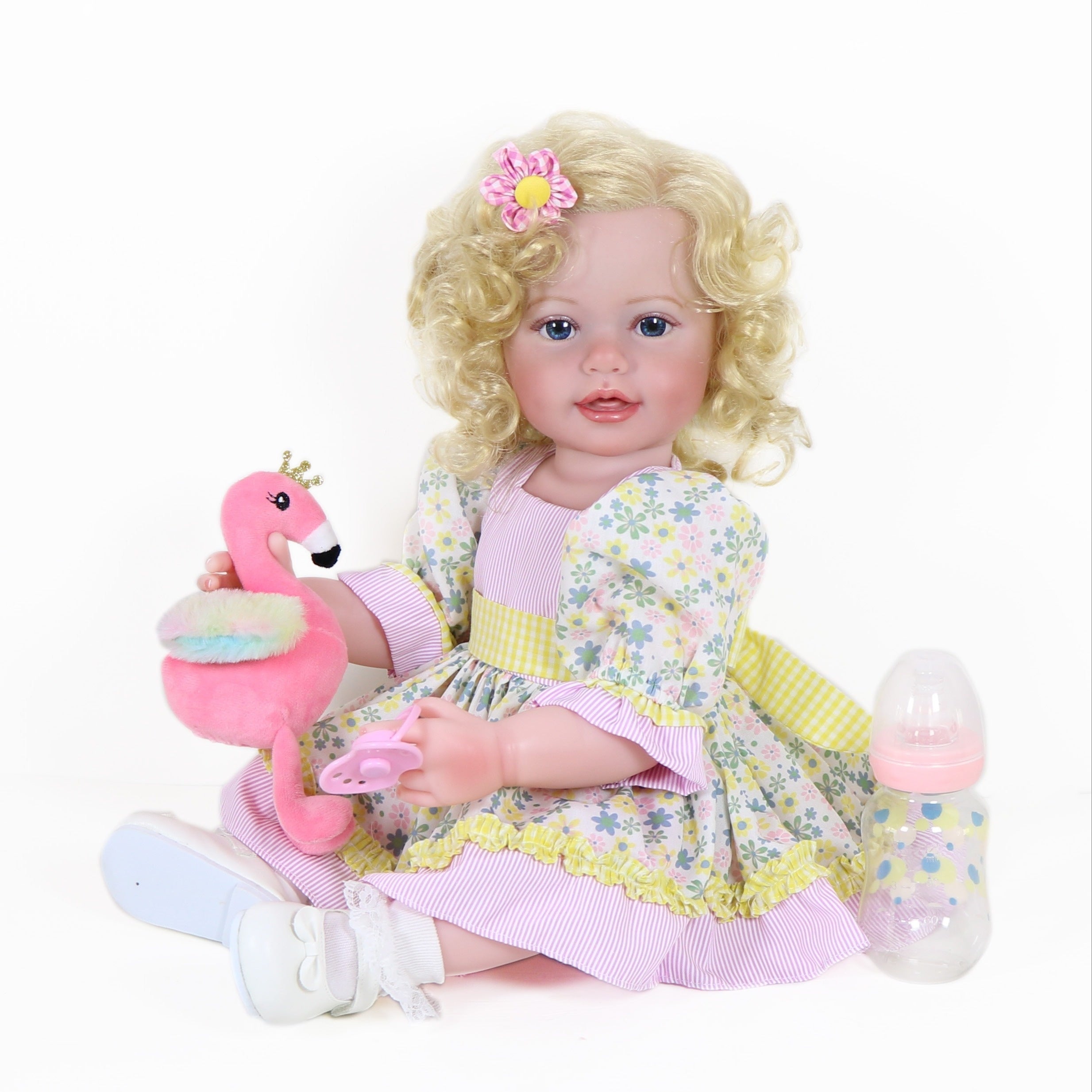 55 88 Cm Flamingo Girl And Toddler Girl Doll With 3D Painted Skin & Soft Hair